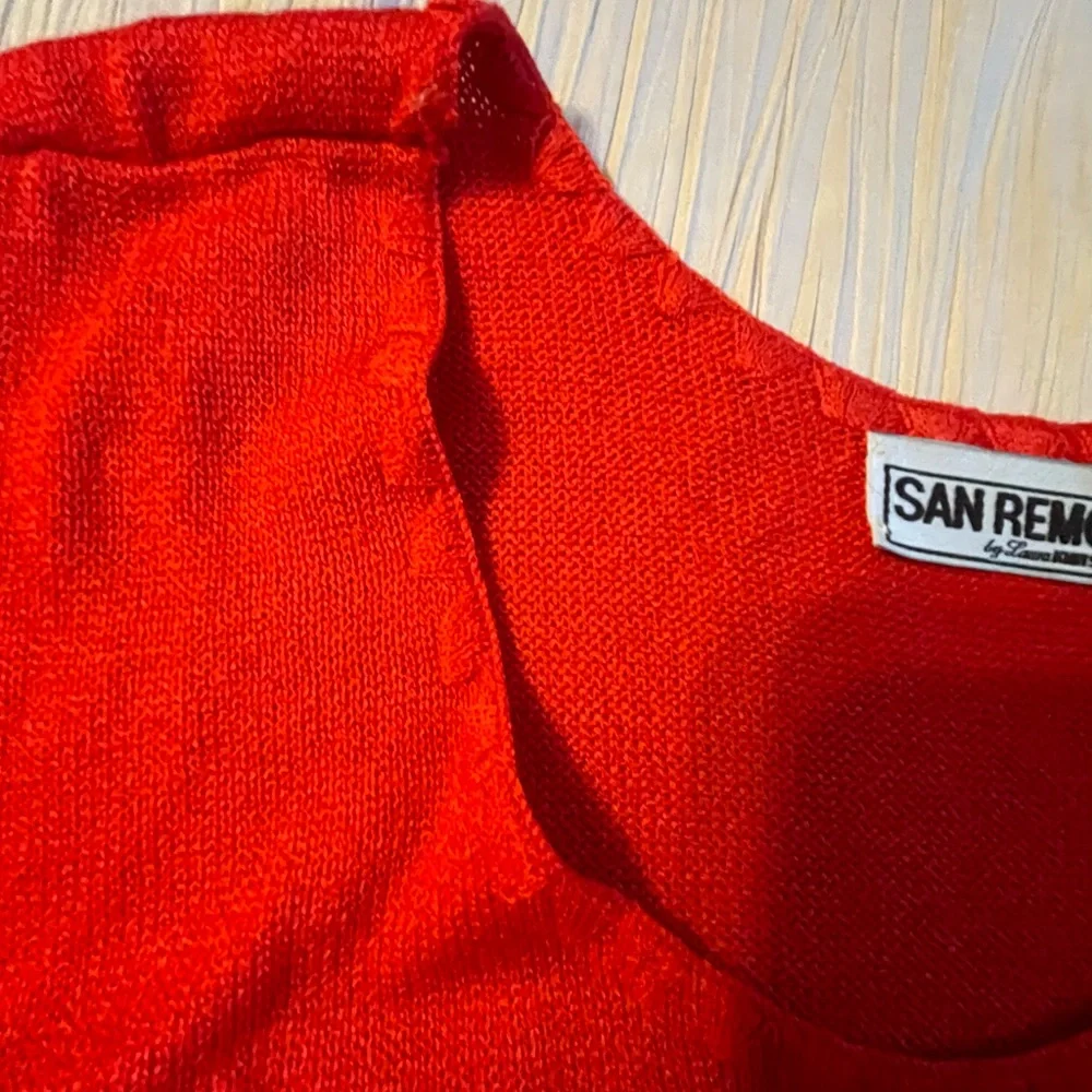 San Remo cardigan sweater and matching tank red with‎ black size XL vintage